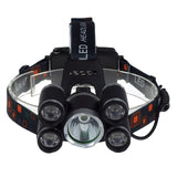 Maxbell LED Zoomable Headlight Head Torch Flashing Lamp For Camping Fishing Silver - Aladdin Shoppers