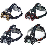 Maxbell LED Zoomable Headlight Head Torch Flashing Lamp For Camping Fishing Silver - Aladdin Shoppers