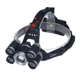 Maxbell LED Zoomable Headlight Head Torch Flashing Lamp For Camping Fishing Silver - Aladdin Shoppers