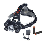 Maxbell LED Zoomable Headlight Head Torch Flashing Lamp For Camping Fishing Silver - Aladdin Shoppers