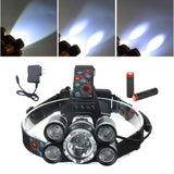 Maxbell LED Zoomable Headlight Head Torch Flashing Lamp For Camping Fishing Silver - Aladdin Shoppers