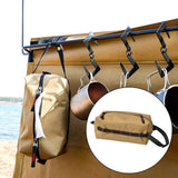 Maxbell 2xPortable Tissue Paper Holder Cloth Rectangle Napkin Holder Car Accessories khaki