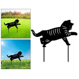 Maxbell 3 Cat Garden Statues Black Cat Silhouette Cat Decorative Garden Stakes