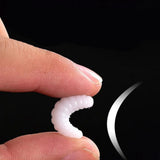Maxbell 3xFishing Lure Soft Plastic Worm Larva Grub Baits Freshwater Tackle 100PCS