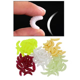 Maxbell 2xFishing Lure Soft Plastic Worm Larva Grub Baits Freshwater Tackle 100PCS