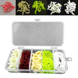 Maxbell 2x100pcs Worms Bait Soft Fishing Lure Maggots Bass Crankbait Tackle Wobbler
