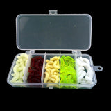 Maxbell 2x100pcs Worms Bait Soft Fishing Lure Maggots Bass Crankbait Tackle Wobbler