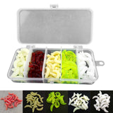 Maxbell 4x100pcs Worms Bait Soft Fishing Lure Maggots Bass Crankbait Tackle Wobbler