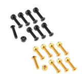 Maxbell 2x8x Replacement Longboard Skateboard Wheel Hardware Screws 25mm Black