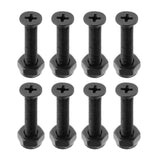 Maxbell 2x8x Replacement Longboard Skateboard Wheel Hardware Screws 25mm Black