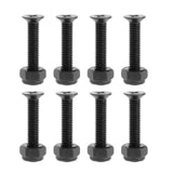 Maxbell 2x8x Replacement Longboard Skateboard Wheel Hardware Screws 25mm Black