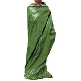 Maxbell 2xOutdoor Camping Thermal Sleeping Bag Emergency Survival Blanket Green + Bag