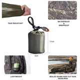 Maxbell 2xOutdoor Camping Thermal Sleeping Bag Emergency Survival Blanket Green + Bag