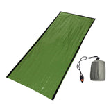 Maxbell 2xOutdoor Camping Thermal Sleeping Bag Emergency Survival Blanket Green + Bag
