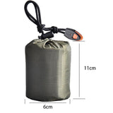 Maxbell 2xOutdoor Camping Thermal Sleeping Bag Emergency Survival Blanket Green + Bag