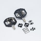 Maxbell Double Use Clipless Pedals & Flat Pedal Fits Shimano SPD Mountain Bike - Aladdin Shoppers