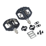 Maxbell Double Use Clipless Pedals & Flat Pedal Fits Shimano SPD Mountain Bike - Aladdin Shoppers