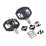 Maxbell Double Use Clipless Pedals & Flat Pedal Fits Shimano SPD Mountain Bike - Aladdin Shoppers