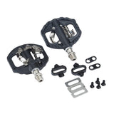 Maxbell Double Use Clipless Pedals & Flat Pedal Fits Shimano SPD Mountain Bike - Aladdin Shoppers