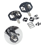 Maxbell Double Use Clipless Pedals & Flat Pedal Fits Shimano SPD Mountain Bike - Aladdin Shoppers