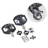 Maxbell Double Use Clipless Pedals & Flat Pedal Fits Shimano SPD Mountain Bike - Aladdin Shoppers