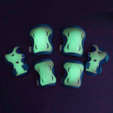 Maxbell 2/Set Luminous Kid Skating Safety Protective Gear Knee Elbow Wrist Pad