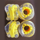 Maxbell 4x Replacement Skateboard Shark Wheels PU Longboard Maintenance Parts Yellow - Aladdin Shoppers