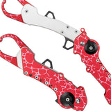 Maxbell Fish Lip Gripper Clip Fishing Lip Gripper fold Hand Fish Grabber Tool red - Aladdin Shoppers