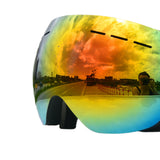 Maxbell Maxbell Magnetic Ski Goggles Windproof Glasses for Adults Black Frame  Red Lenses