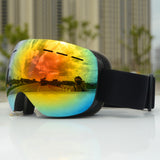 Maxbell Maxbell Magnetic Ski Goggles Windproof Glasses for Adults Black Frame  Red Lenses