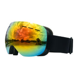 Maxbell Maxbell Magnetic Ski Goggles Windproof Glasses for Adults Black Frame  Red Lenses