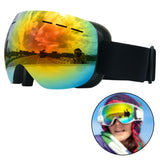Maxbell Maxbell Magnetic Ski Goggles Windproof Glasses for Adults Black Frame  Red Lenses