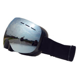 Maxbell Maxbell Magnetic Ski Goggles Windproof Glasses for Adults Black Frame  Silver Lenses