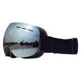 Maxbell Maxbell Magnetic Ski Goggles Windproof Glasses for Adults Black Frame  Silver Lenses