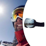 Maxbell Maxbell Magnetic Ski Goggles Windproof Glasses for Adults Black Frame  Silver Lenses