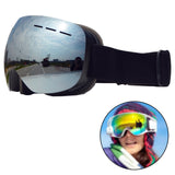 Maxbell Maxbell Magnetic Ski Goggles Windproof Glasses for Adults Black Frame  Silver Lenses