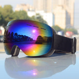 Maxbell Maxbell Magnetic Ski Goggles Windproof Glasses for Adults Black Frame Blue Lenses