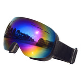 Maxbell Maxbell Magnetic Ski Goggles Windproof Glasses for Adults Black Frame Blue Lenses