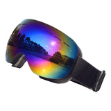 Maxbell Maxbell Magnetic Ski Goggles Windproof Glasses for Adults Black Frame Blue Lenses