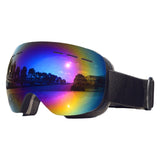 Maxbell Maxbell Magnetic Ski Goggles Windproof Glasses for Adults Black Frame Blue Lenses