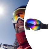 Maxbell Maxbell Magnetic Ski Goggles Windproof Glasses for Adults Black Frame Blue Lenses