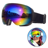 Maxbell Maxbell Magnetic Ski Goggles Windproof Glasses for Adults Black Frame Blue Lenses