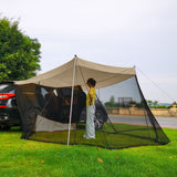 Maxbell Maxbell 1pc Foldable Extension Tent Car Tail Outdoor Lightweight Sun Shelter Canopy Beige