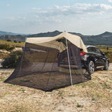 Maxbell Maxbell 1pc Foldable Extension Tent Car Tail Outdoor Lightweight Sun Shelter Canopy Beige