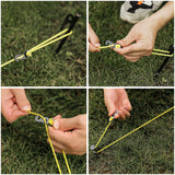 Maxbell Maxbell 10Pieces Tent Rope Adjuster Ultralight Strong for Outdoor Activity Blue