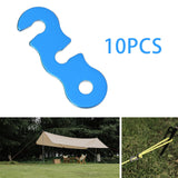 Maxbell Maxbell 10Pieces Tent Rope Adjuster Ultralight Strong for Outdoor Activity Blue