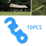 Maxbell Maxbell 10Pieces Tent Rope Adjuster Ultralight Strong for Outdoor Activity Blue