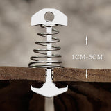 Maxbell Maxbell 10x Strong Tent Rope Tensioners Fishbone Deck Peg Stakes Peg Deck Nail Camp 70x30mm