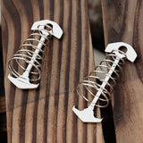 Maxbell Maxbell 10x Strong Tent Rope Tensioners Fishbone Deck Peg Stakes Peg Deck Nail Camp 70x30mm