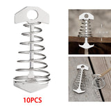 Maxbell Maxbell 10x Strong Tent Rope Tensioners Fishbone Deck Peg Stakes Peg Deck Nail Camp 70x30mm